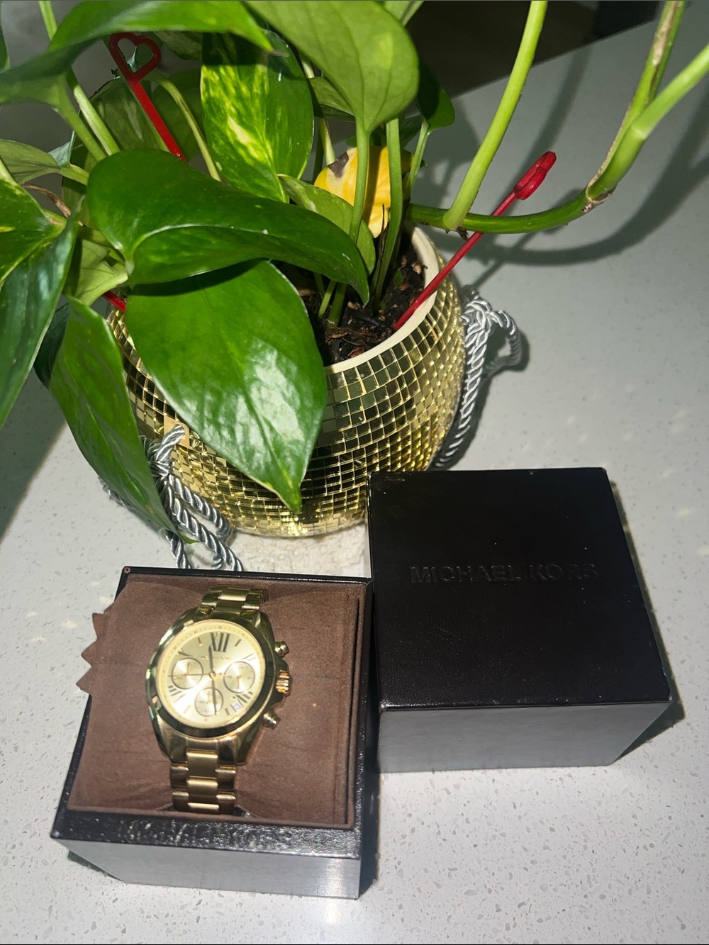 Michael Kors Gold Stainless Steel Chronograph Bracelet Watch